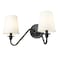 Z-Lite Gianna Wall Sconce, 2-Light, 20 In.W x 8.5 In.L x 9.75 In.H, Matte Black/White 7509-2S-MB - alternate 6